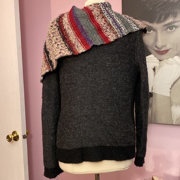 Curio New York Knit Wool Blend Moto Jacket/Coat - Picture 3 of 12